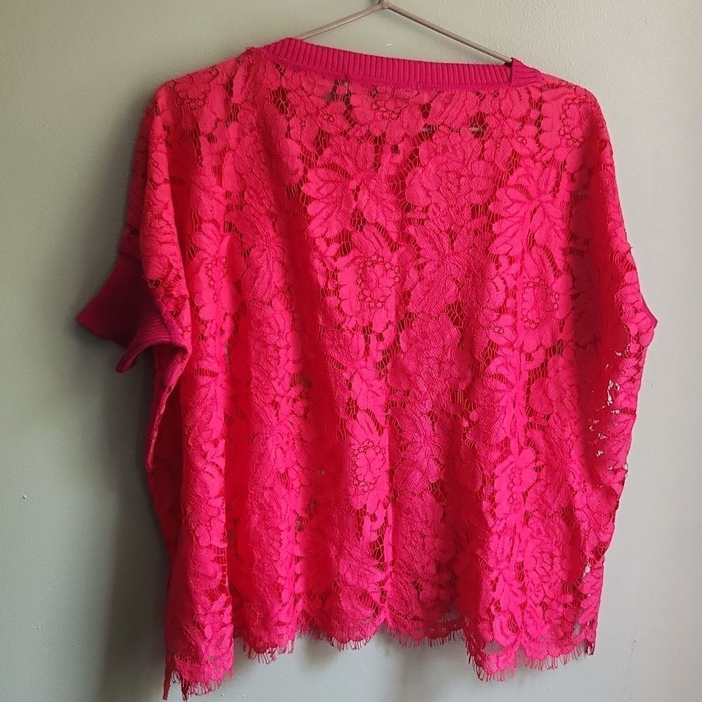 Valentino Pink Lace Blouse - Picture 7 of 14